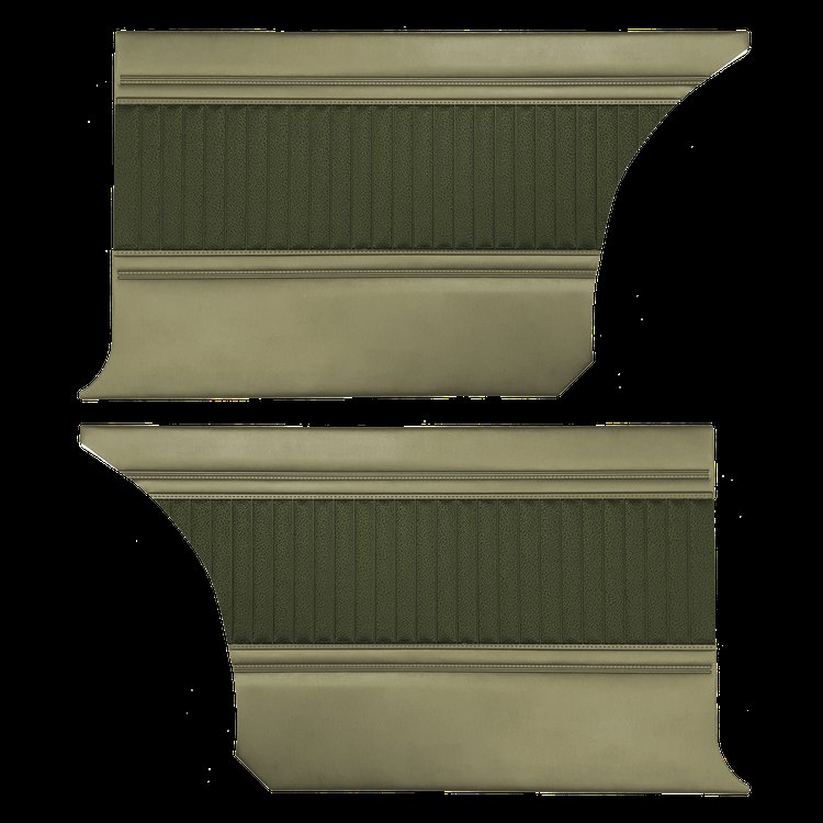 DO66CR00080429 66 BELVEDERE BENCH HTP REAR PANELS - DARK MET GREEN/CITRON