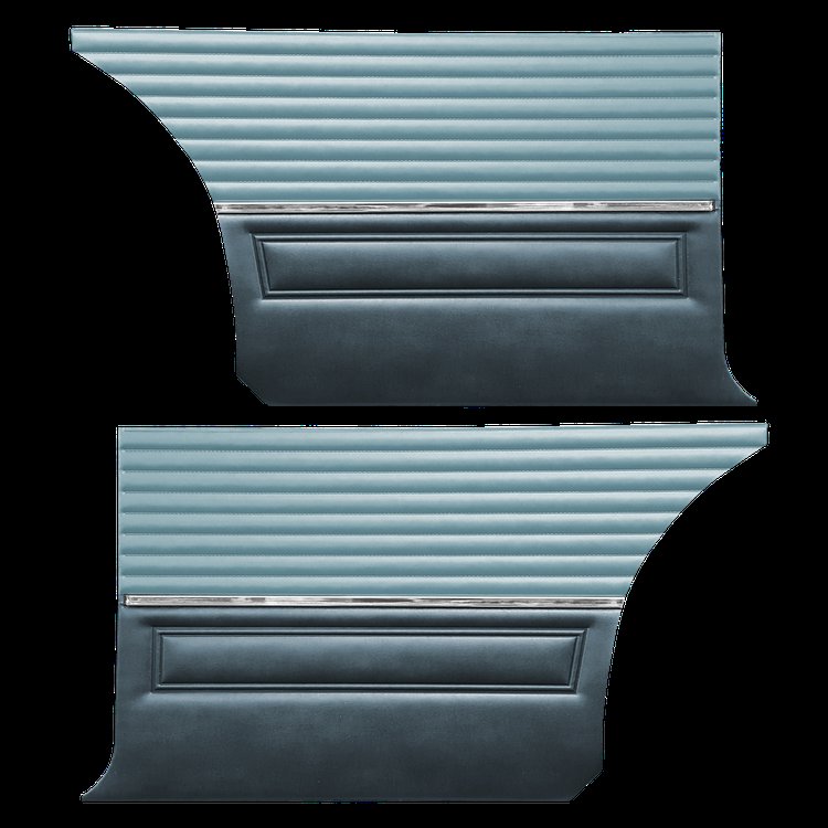 DO66CW00080321 66 CORONET 440 HARDTOP PANELS- LT MET BLUE/NAVY BLUE