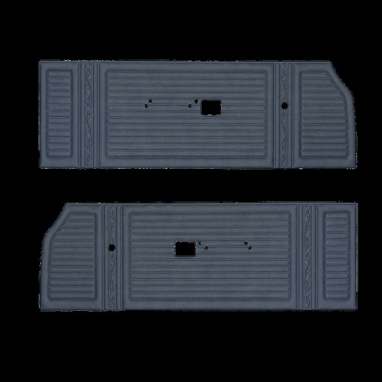 DO67CR00010320 67 GTX/SATELLITE BUCKET FRONT PANELS - METALLIC NAVY