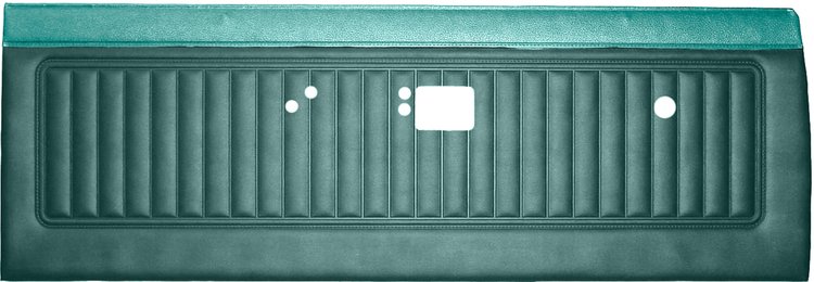 DO67CVS0020421 67 VALIANT SIGNET DOOR PANELS- DK MET TURQ W/ MET TURQ ACCENT