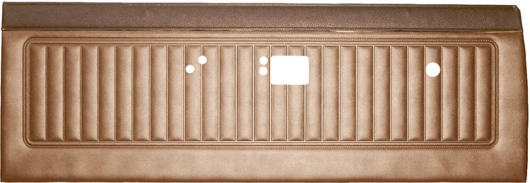 DO67CVS0020623 67 VALIANT SIGNET DOOR PANELS- DK BRWN W/ LT GOLD ACC
