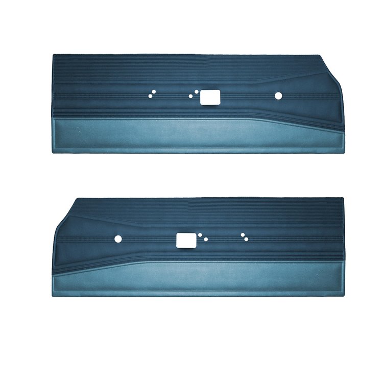 DO68CW00010337 68 CORONET RT/500 DOOR PANELS- DK MT BLUE UP-MID/LT MT BL LWR