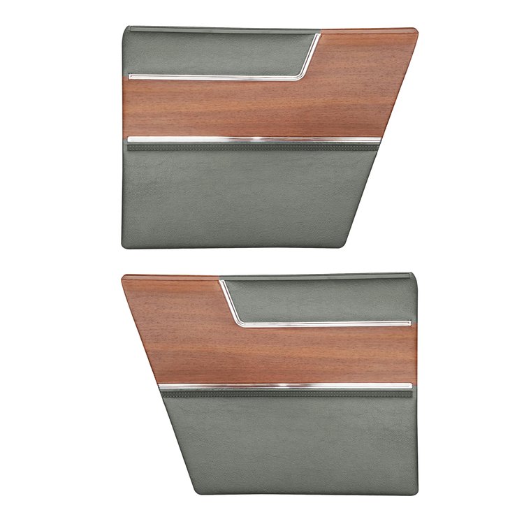 DO69CBD0F40130 69 BARRACUDA DELUXE FASTBACK REAR PANELS - PEWTER
