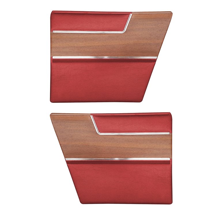 DO69CBD0F40528 69 BARRACUDA DELUXE FASTBACK REAR PANELS - RED