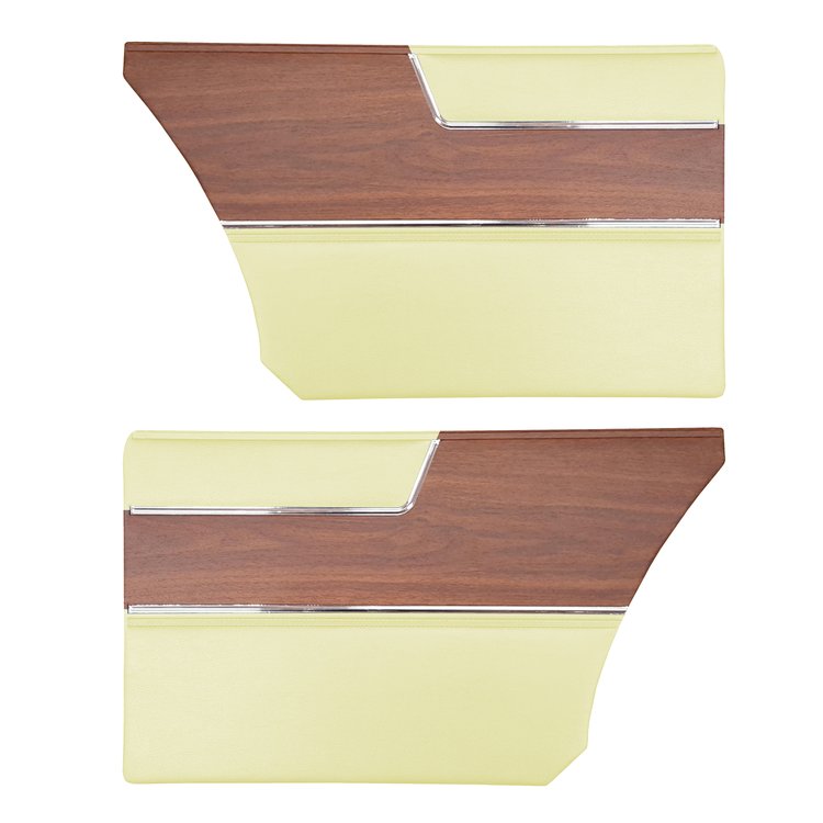 DO69CBD0N40644 69 BARRACUDA DELUXE HARDTOP REAR PANELS - SUN GOLD YELLOW