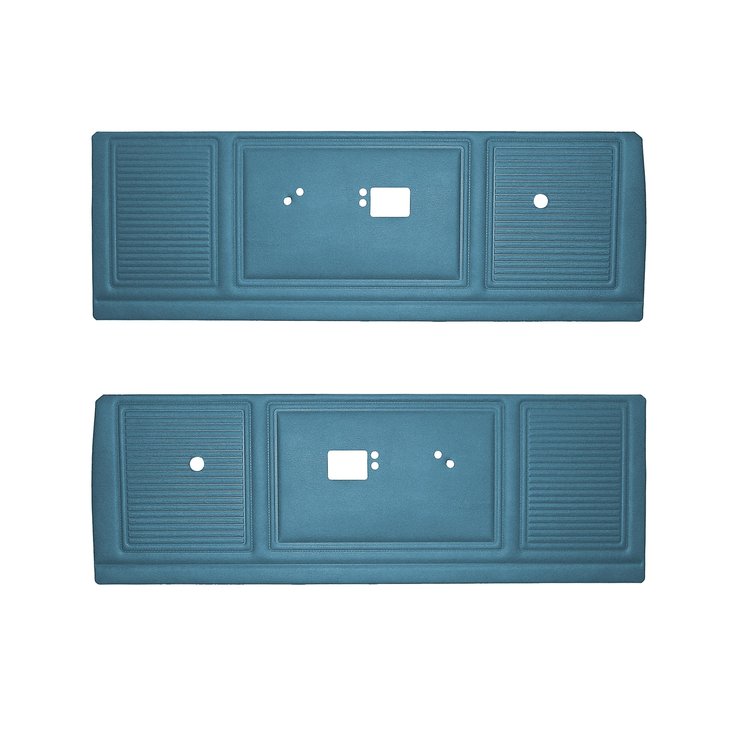 DO69CL00012332 69 DART/GT/GTS/SWINGER BUCKET FRONT PANELS - LT MET BLUE