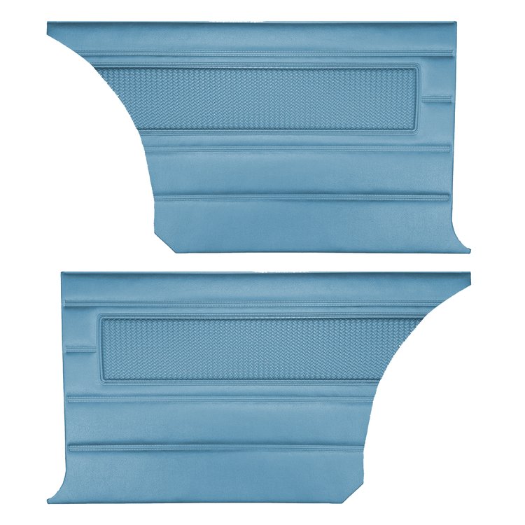 DO69CRE0080332 69 BELVEDERE/RR/CORONET BENCH COUPE REAR PANELS - LIGHT BLUE