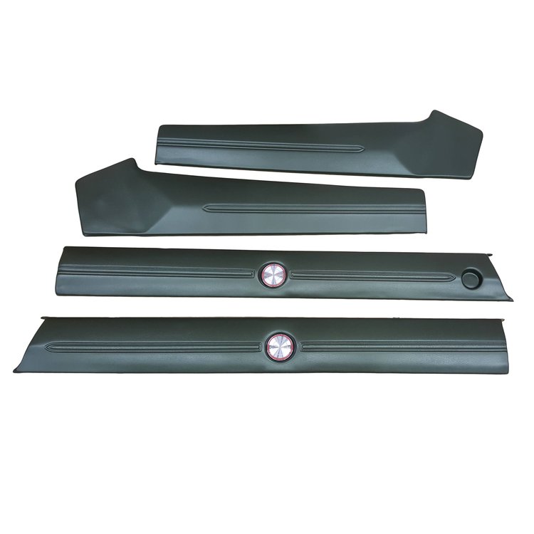 DO69CXU100SET 69 CHARGER UPPER DOOR PAD FRONT/REAR SET - BLACK