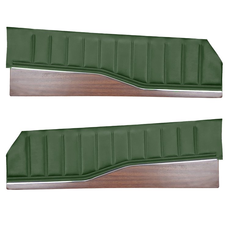 DO72CX00012444 72 CHARGER/CHARGER SE UPPER DOOR PANELS - DK GREEN W/ WOOD