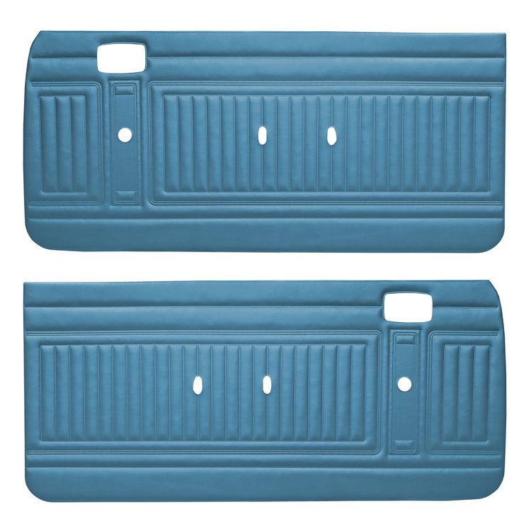 DO73CLV0012340 73 DART/DUSTER/VALIANT BENCH FRONT PANELS - BRIGHT BLUE