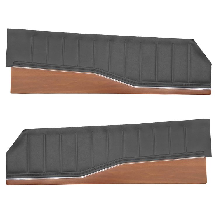 DO73CX00020100 73 CHARGER BENCH STYLE FRONT UPPER DOOR PANELS - BLACK