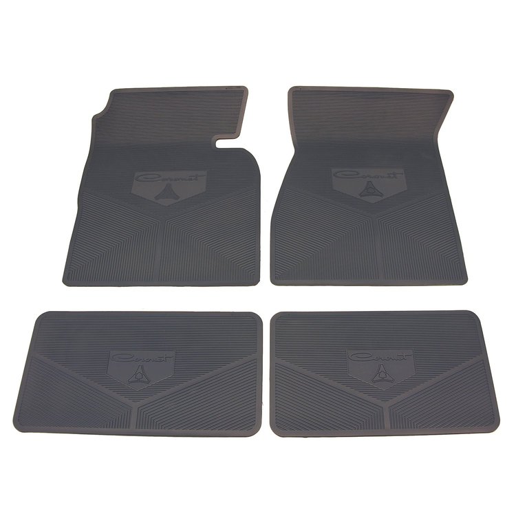 FMCW0001002001 66/70 CORONET VINYL FLOORMATS 4-SPEED - BLACK