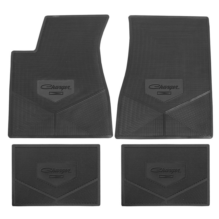 FMCX0003001001 71/74 CHARGER VINYL FLOORMATS AUTOMATIC - BLACK