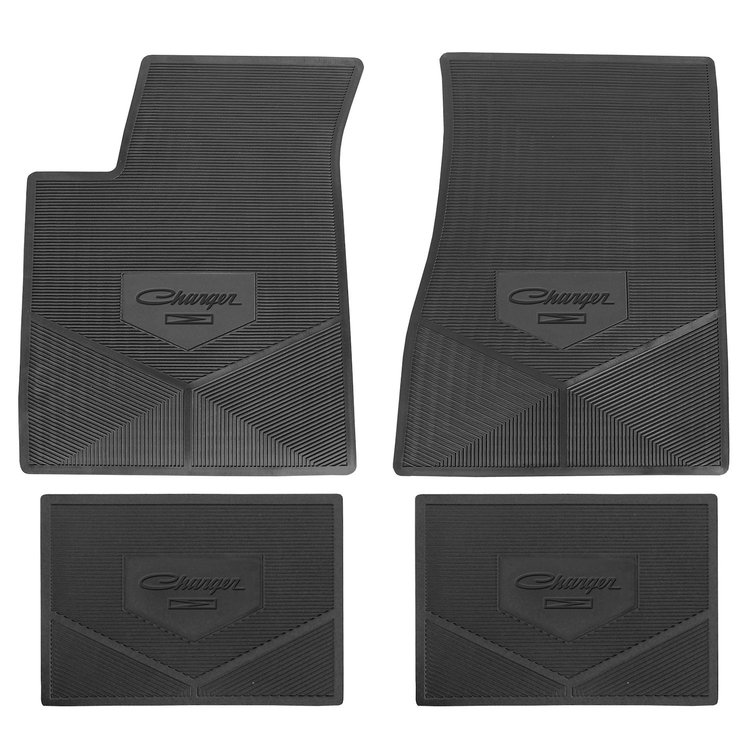 FMCX0003002001 71/74 CHARGER VINYL FLOORMATS 4-SPEED - BLACK