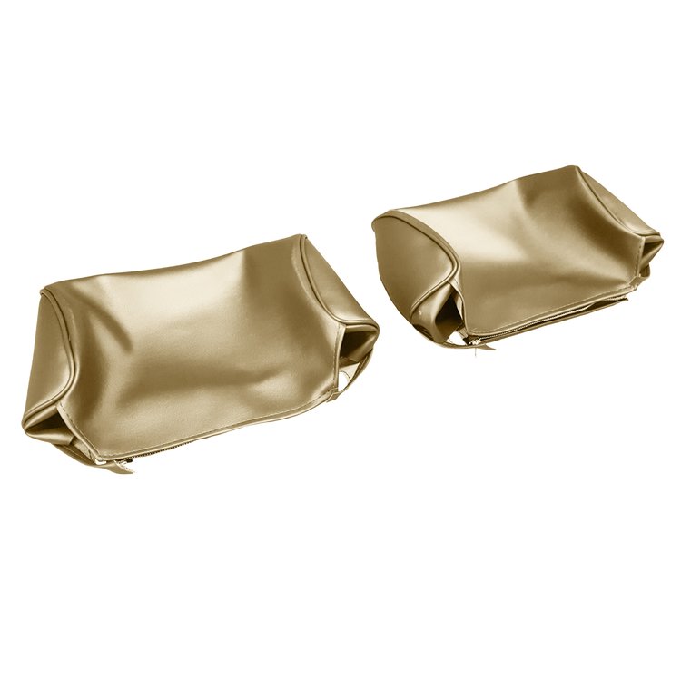 HC68CLMRW14634 68 CHRYSLER A B & C-BODY HEAD REST COVERS - LIGHT MET FAWN