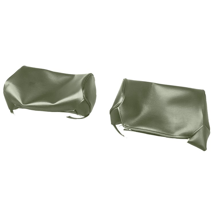 HC69CRW0014130 69 CHRYSLER A B & C-BODY HEAD REST COVERS - PEWTER