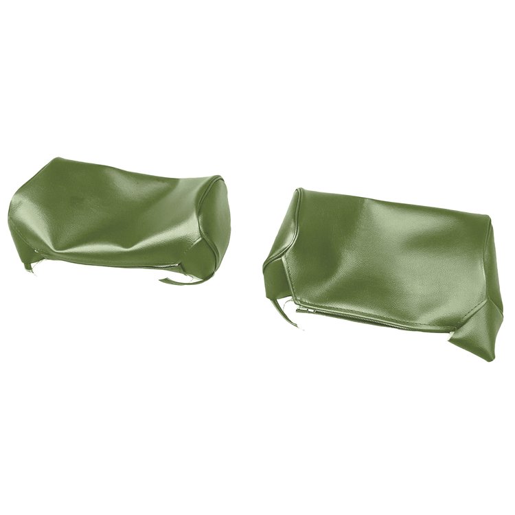HC69CRW0014432 69 CHRYSLER A B & C-BODY HEAD REST COVERS - LIGHT MET GREEN