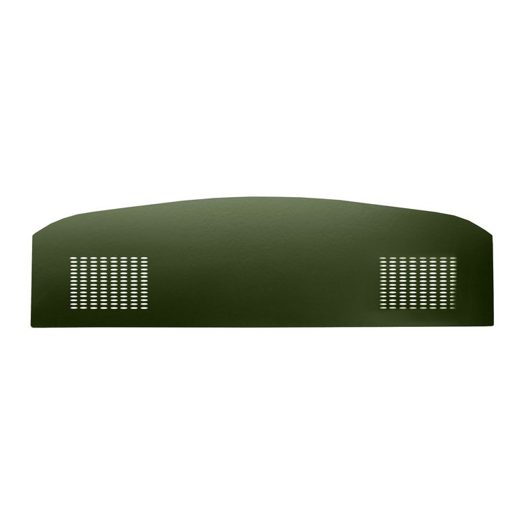 PT70CB444 72/73 BARRACUDA PACKAGE TRAY W/ SPEAKER CUTS - DARK GREEN