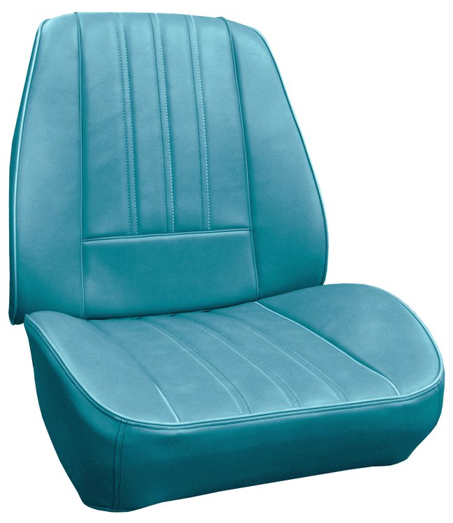 RS68CBD0010332 68 CUDA DLX RALLYE BUCKETS - LIGHT METALLIC BLUE