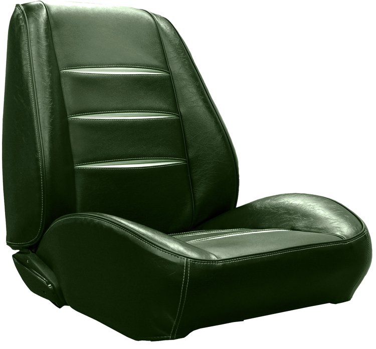RS68CX00010431 68 CHARGER RALLYE BUCKET SEATS DK MT GRN/DK MT GRN W/LT MT GR