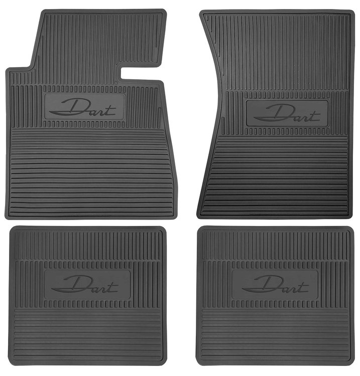 "Dart" Logo Flex Tread Floor Mats for 1963 Dodge Dart - Automatic - Set of 4
