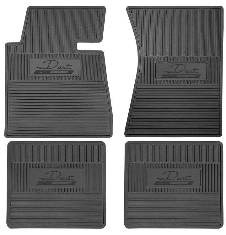 "Dart One Seventy" Logo Flex Tread Floor Mats for 1963 Dodge Dart 170 - Automatic - Set of 4