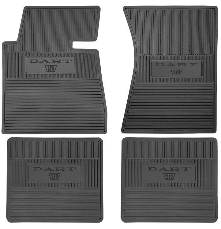 "Dart 270" Logo Flex Tread Floor Mats for 1964 Dodge Dart 270 - Automatic - Set of 4