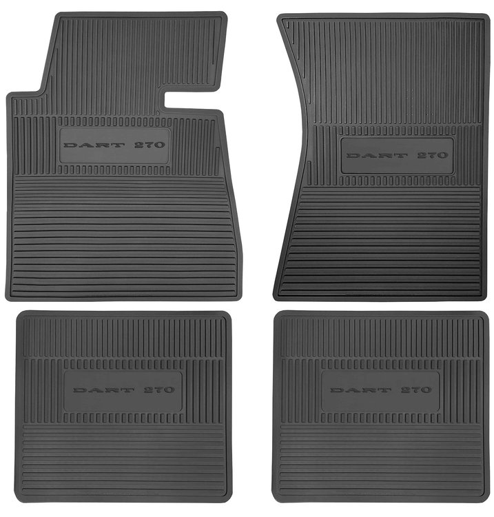 "Dart 270" Logo Flex Tread Floor Mats for 1966 Dodge Dart 270 - Automatic - Set of 4