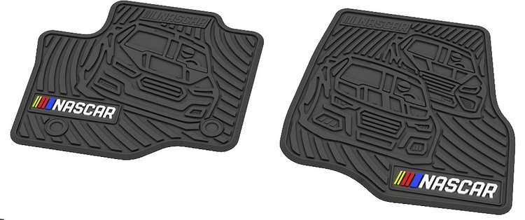 "NASCAR" Flex Tread Next Generation Floor Mats 2017-2018 Ford F-250 Truck, Regular Cab - Black - Set of 2
