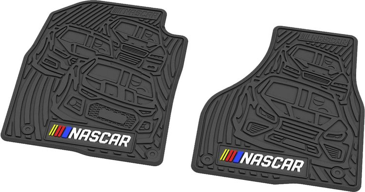 "NASCAR" Flex Tread Next Generation Floor Mats 2013-2017 Dodge Ram 1500 Truck, Regular Cab - Black - Set of 2