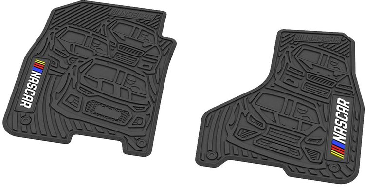 "NASCAR" Flex Tread Next Generation Floor Mats 2013-2017 Dodge Ram 2500, 3500 Truck, Regular Cab - Black - Set of 2