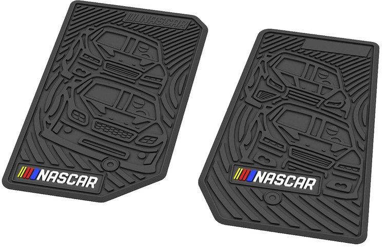 "NASCAR" Flex Tread Next Generation Floor Mats 2007-2013 Jeep Wrangler 2-Door - Black - Set of 2