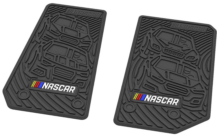 "NASCAR" Flex Tread Next Generation Floor Mats 2014-2018 Jeep Wrangler 2-Door - Black - Set of 2