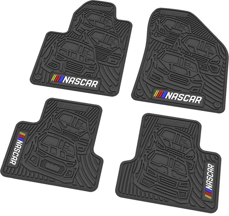 "NASCAR" Flex Tread Next Generation Floor Mats 2015-2017 Jeep Cherokee - Black - Set of 4