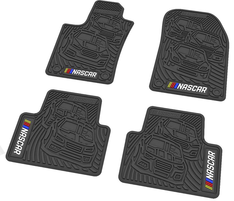 "NASCAR" Flex Tread Next Generation Floor Mats 2016-2018 Jeep Grand Cherokee - Black - Set of 4