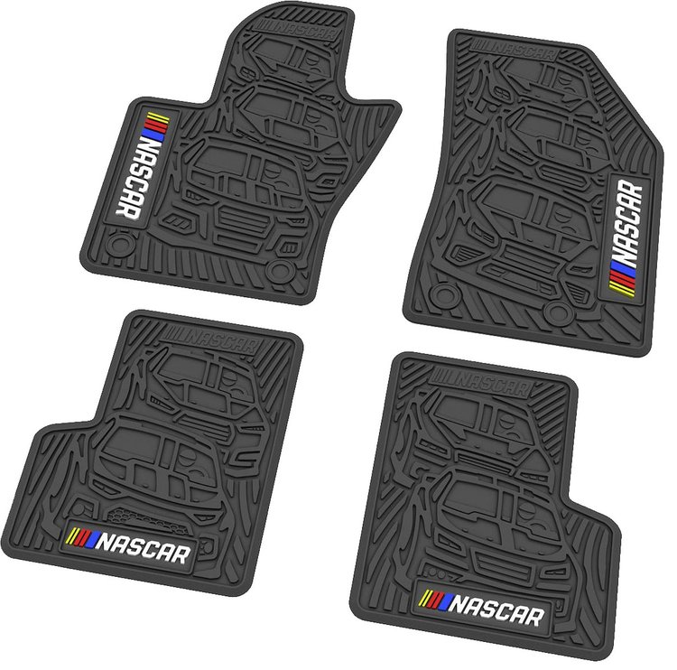 "NASCAR" Flex Tread Next Generation Floor Mats 2015-2017 Jeep Renegade - Black - Set of 4