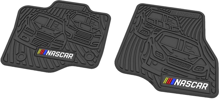 "NASCAR" Flex Tread Next Generation Floor Mats 2015-2018 Ford F-150 Truck, Regular Cab - Black - Set of 2