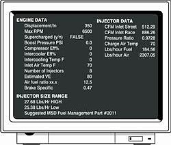 Injector Selector Software, Floppy Disk Format