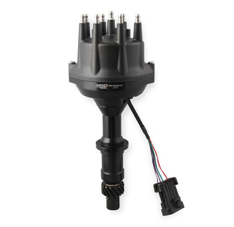 Pro-Billet EFI Dual Sync Distributor Pontiac 301-455 - Black Cap