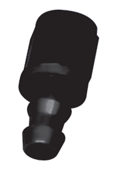 6AN Fitting Straight Socketless Blk