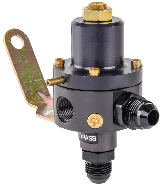 Mallory 4-Port Bypass Fuel Pressure Regulator 200 GPH 3-25-psi