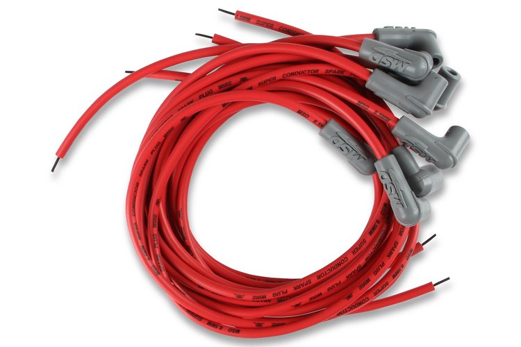 Red 2-in-1 Universal 8.5mm Spark Plug Wire Set 8-cylinder