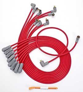 Red Super Conductor 8.5mm Wires SB-Chevy with 180° headers