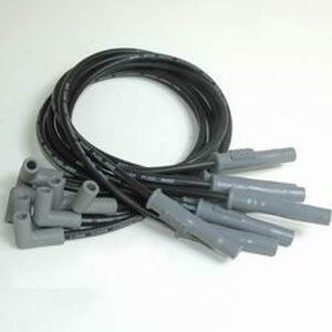 Black Super Conductor 8.5mm Wires 1976-79 Ford 351W & 460 with HEI