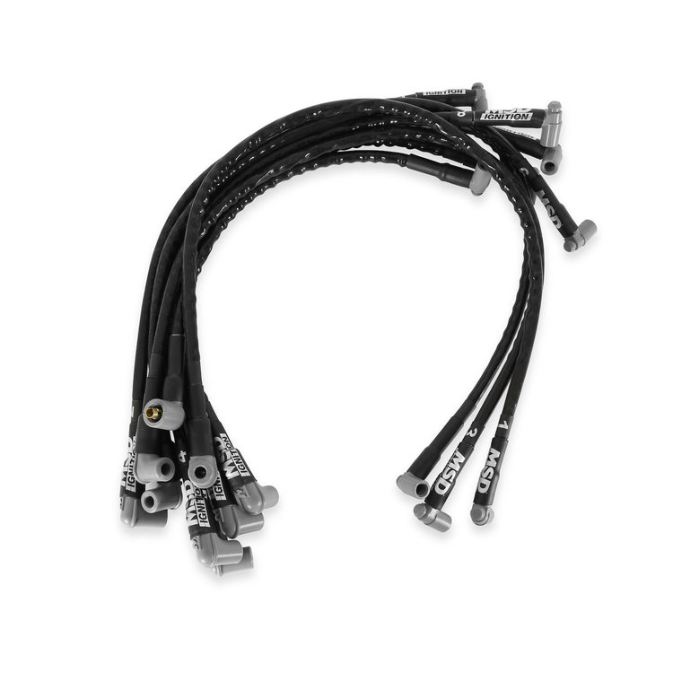 Race Tailored 8.5mm Super Conductor Black Wire Set Small Block Chevy w/HEI Cap