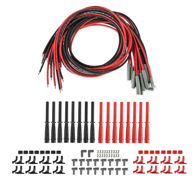 Red Universal 8.5mm Spark Plug Wire Set Chrysler Dual Plug Hemi