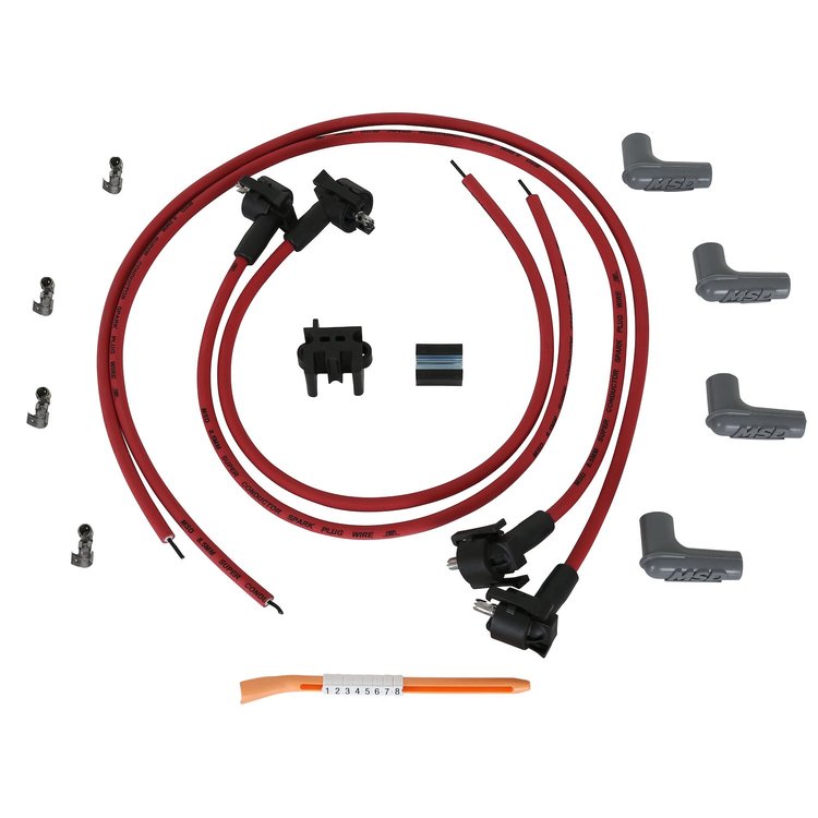 Red Universal 8.5mm Wire Set 4-Cylinder Midget racers