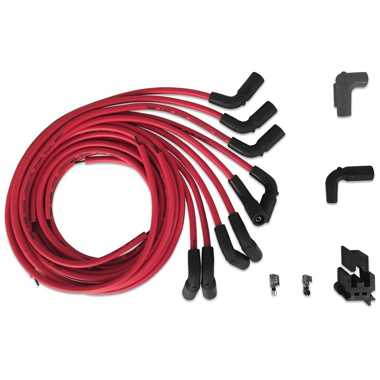 Red Universal 8.5mm Spark Plug Wire Set GM LT1