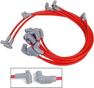 Red Super Conductor 8.5mm Wires BB-Chevy with MSD Front Drive Distributor #8720