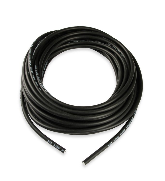 Super Conductor 8.5mm Spark Plug Wire - Black - 50-Ft. Roll